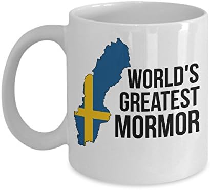 Victory Life Brands Sweden Coffee Mug - World's Greatest Mormor Cup with Swedish Flag for Grandmothers