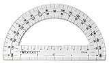 Westcott 6-Inch Plastic 180 Degree Protractor, Clear