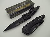 TAC-FORCE Assisted Opening Linerlock Belt Clip Police Design A/O Speed Rescue Glass Breaker Knife