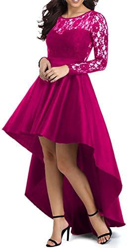 Xoemir Women's Long Sleeves Prom Dresses 2018 Hi-Lo Evening Cocktail Party Gown