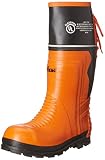 Viking Footwear Class 2 Chainsaw Boot,Orange/Black,12 M US