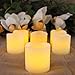 LED Lytes Battery Operated Candles SMALL Set of 6 Ivory Wax Votive Candles 2