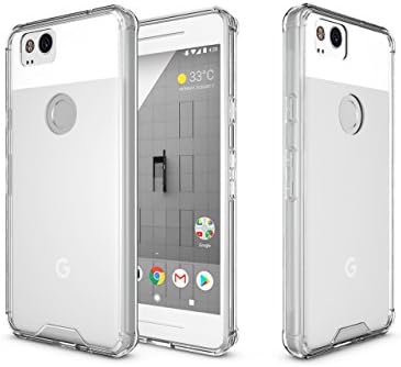 Google Pixel 2 Case, AIKIN Cases [Reinforced Corner Cushion] with Anti-Slip Matte Coating Shock Absorption TPU +PC Back for Google Pixel 2 (Clear)