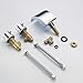 Senlesen Deck Mount Led Light Two Handles 3 Holes Widespread Bathroom Sink Faucet Chrome Finished