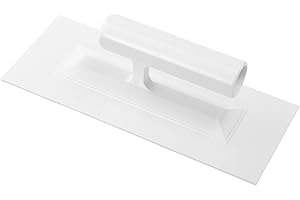 NUOBESTY Lightweight White Plastic Finishing Trowel with Comfortable Ergonomic Grip and End