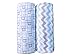 Baby Muslin Swaddle Blankets for Boys 100% Cotton Burp Swaddler Receiving Blankets (2 Pack)