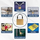 Lamondre 4 Padlocks 32mm Small Keyed Alike for Gym Locker Travel Bags Cabinets view 5