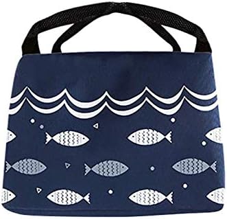Clearance!! Quistal Adult Lunch Box Thermal Insulated Canvas Stripe Lunch Bag Large Cooler Tote Bag for Men, Women, Kid