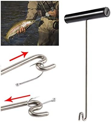 Iusun Easy Fish Hook Removers T Shape Minimize Injuries Fishing Extractor Puller Squeeze Out Hand Tool Less Harm Swallowed Deeply Single Hand Operation