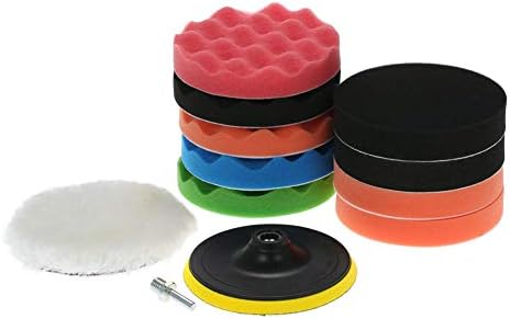 newhashiqi Car Polishing Waxing Sponge Wheel, 11Pcs 3 Inch Car Polishing Pad Waxing Polishing Sponge Car Sanding Machine Sealing Glaze
