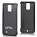 Novpeak 4800mAh External Charger Backup Battery Case with Kickstand for Samsung Galaxy Note 4 - Black