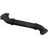 Highcraft Plastic Offset Trap 1-1/2" Black Trap for Kitchen Sink and Bathroom Sink Tubular Drain Applications, Includes Nuts 