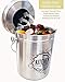 Kitchen Compost Bin Stainless Steel (Food Grade 410) Odorless Countertop Compost Pail -Bonus Charcoal Filters & Gardening Gloves. Insect-proof 1.3 Gallon bucket. Gift Boxed Best Gifts for Gardeners