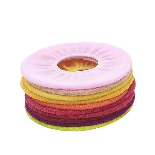 DECOMELODY 10-Piece Colorful O-Shaped Toilet Seat Covers Universal Bathroom Pads Easy to Install Suitable for Home Public Restrooms Random Color