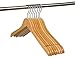 Nature Smile Solid Gugertree Wood Shirt and Dress Hangers with Notches with Anti-Rust Chrome Hook Pack of 10 (Natural)