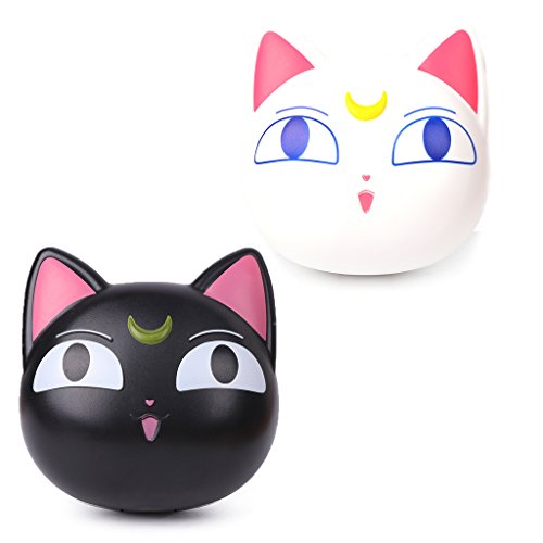Bettal Cute Cat Shaped Contact Lens Case Travel Kit Mirror +Bottle + Tweezers Container Holder (White)