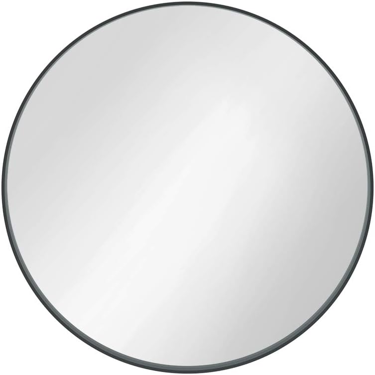Flyoung Round Mirror Black, 24 inch Circle Mirror for Wall, Metal Frame Modern Mirror for Bathroom, Dining Room, Bedroom: Kitchen & Dining