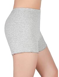 Zhanmai - Pantalones cortos de algodón para mujer, 4 piezas, antifricción, cortos, con banda para el muslo, pantalones de seguridad