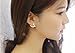 Yosoo Super Cute Girly 2 Pair Mini Pearl Crystal Rhinestone Front and Back Ear Cuff Stud Earring Set (1Pair Gold Plated +1Pair Silver Plated)