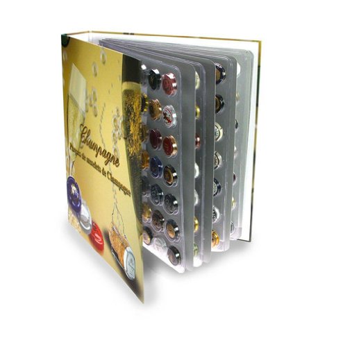 SAFE-ID – Articles de collectionneurs – iD-Safe Album Champagne avec 4 feuilles pour 252 Capsules de Champagne 7880SP