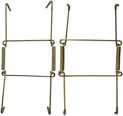 Xinlinke Wall Plate Holder Metal Wire Hooks 6 inch Decorative Ceramic Dish Display Hangers with Scratch-proof Cover Gold Pack of 10