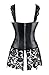 Kimring Women's Steampunk Gothic Faux Leather Bustier Corset with Lace Skirt