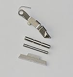 ROCK YOUR GLOCK, 4 PIECE KIT WITH EXTENDED SLIDE RELEASE, FOR GLOCK 21, 22, 23 SATIN CHROME
