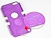 ULAK Case for iPod Touch 6 & 5th Generation, Anti Slip Anti-Scratch Silicone Case Shockproof Protective Cover with Hybrid High Soft Silicone + Hard PC Case (Purple)