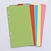 LONG TAO 12 Set A6 6 Holes Durable Colorful Loose Leaf Notebook Write-On Dividers Index Dividers with Clear Binders