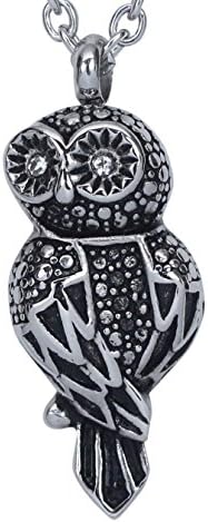 Armyshop Barn Owl Cremation Urn Pendant Necklace Pendant &amp; Fill Kit Ashes 316L Grade