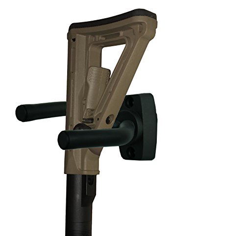 YELAIYEHAO Vertical Gun Hanger and Rifle Storage Securely Holds Firearm and Bow (Black, 4)