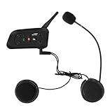 IDEAPRO Waterproof Motorcycle and Scooter Bluetooth Headset / Intercom Sports Helmet Intercom Bluetooth Interphone (V6, Black)