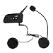 IDEAPRO Waterproof Motorcycle and Scooter Bluetooth Headset / Intercom Sports Helmet Intercom Bluetooth Interphone (V6, Black)