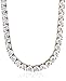 Amazon Essentials Platinum or Gold-Plated Sterling Silver Swarovski Zirconia Round-Cut Tennis Necklace (5mm), 17