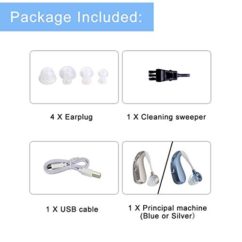 LAIWEN Digital Premium Hearing Amplifier Volume Controlable Feedback Canceling Sound Amplifier for Men Women PSAP