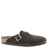 Birkenstock Boston Shearling Lined Narrow Shoe - Women's Mocha-Mocha Suede, 36.0