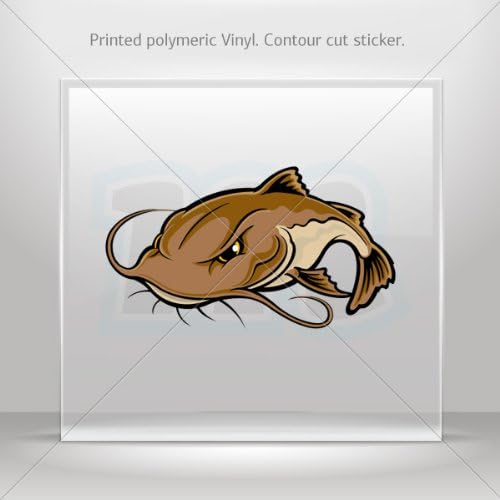 Decals Decal Catfish Fishing Decoration Waterproof Racing Vehicle Tabl (5 X 2.81 Inches)