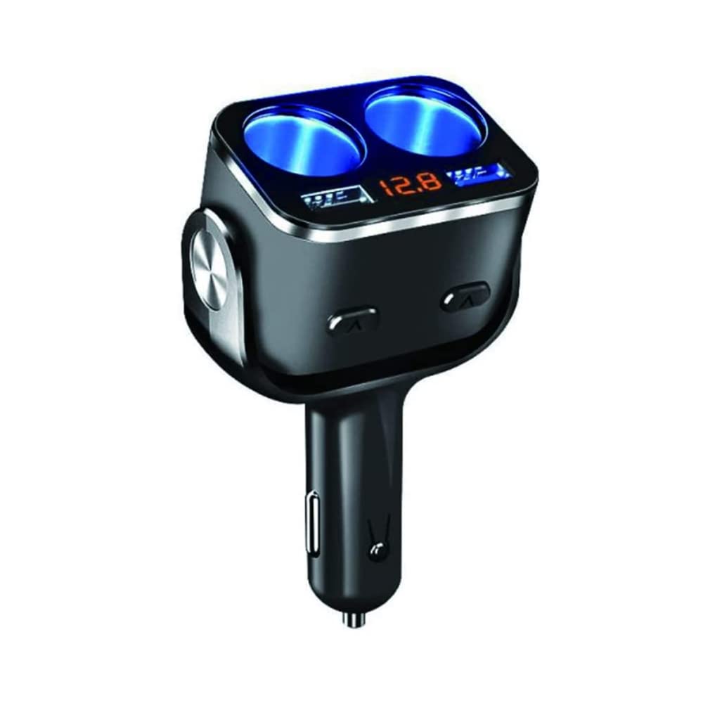 エレコム シガーソケット 2連車載充電器 ブラックの商品画像