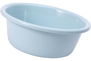 Hilitand Round Plastic Wash Basin, Blue Thickened Plastic, 12 Inch Large Capacity 29.5x10cm for Home and Student Dormitories