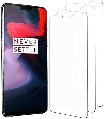 [3 Pack] OnePlus 6 Screen Protector, Hattomen Full Coverage, 9H Hardness, HD Clear, Bubble Free Installation Tempered Glass Screen Protector for OnePlus 6