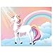 Unicorn Favors Pin The Horn On The Unicorn Birthday Game - Unicorn Party Supplies with Bonus Glitter Happy Birthday Unicorn Banner Decorations by (Pink)