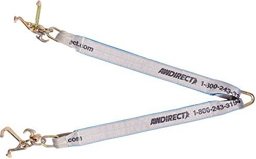 AW Direct TPV70DL Professional Quality V-Bridle with Cluster Hooks, 3'L Legs, Grade 70 5/16" Steel Hardware, 5,400-lb. WLL