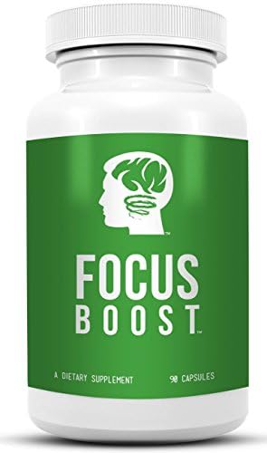 Focus Boost - Premium Brain Supplement for Supporting Memory and Alertness. With Acetyl L Carnitine, Caffeine, Citicoline, Bacopa Maonnieri, L-theanine and Vinpocetine. Top Rated Nootropic That Supports Brain Health.