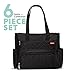 SoHo Williamsburg Diaper Bag Large Tote (One Size, Black)