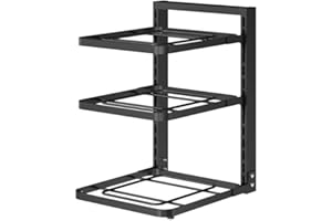 Pots and Pans Organizer Rack, Multilayer Thicken Strong Bearing Round Corner Pot Organizer for Kitchen Cabinet Storage(3 Tier