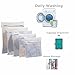 Okroo Zip Up Laundry Bags Value Pack , White Mesh Laundering Washing Bags For Daily Laundry,Home Stroage and Travel Organizer 5pcs