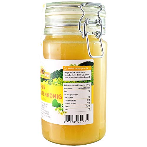 Lindenblüten-Rohhonig von ImkerPur, nicht geschleudert oder erhitzt, enthält Blütenpollen, Bienenwachs und andere natürliche Bestandteile (Roher Lindenblüten-Honig) – Bild 4