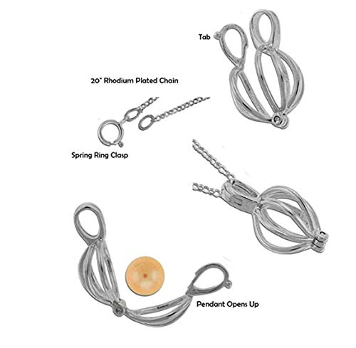 Northern Response Presents Precious Pearl by My Inspirations, Cultured Pearl in Oyster Necklace Kit Pendant with Rhodium Plated Chain 20" (Heart) - Thumbnail 4