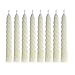 CandleNScent Spiral Taper Dinner Traditional Shabbos Candles Holiday Household Party -White 5 Inch - (Pack of 12)