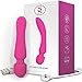 Wand Vibrator | Vibrating Dildo | Masturbator by Something Sexy, Dual Tip Motor with 3 Speed, 7 Unique Powerful Vibrating Selections Per Tip, Unique Antibacterial Silicone, USB Rechargeable Super Pink